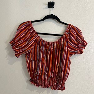 Forever 21 Over the Shoulder Crop Top - Size Medium